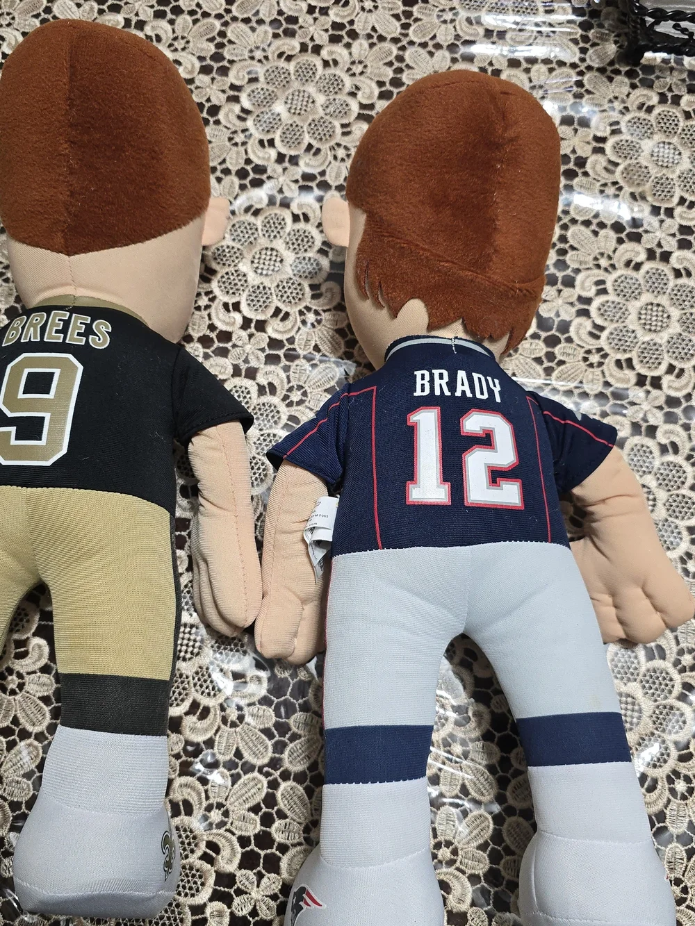 Plush Football Player Figure in Black & Gold - Team Jersey Toy